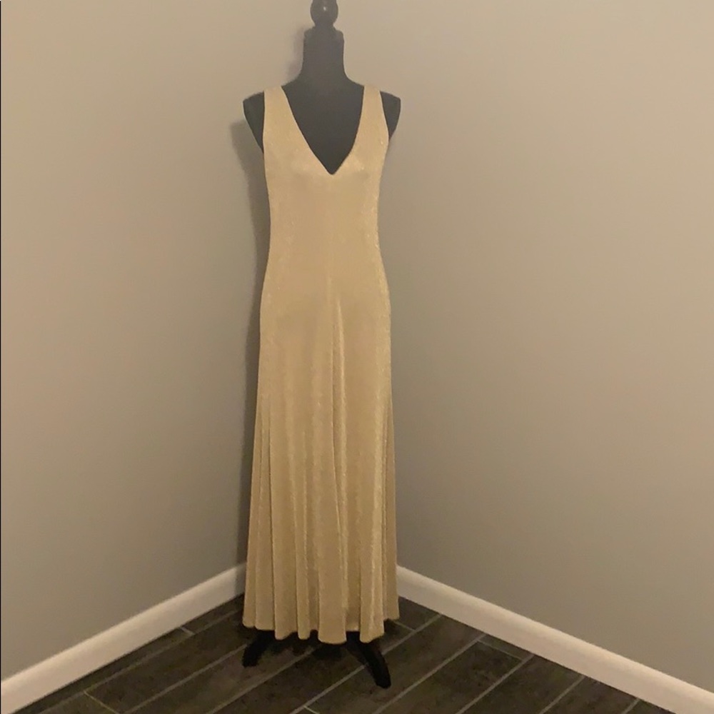Light gold shimmery fully lined gown